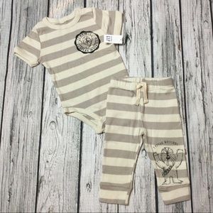 Gap Boys 6 12 18 24 Months Star Wars Chewbacca striped shirt & pants outfit, NWT